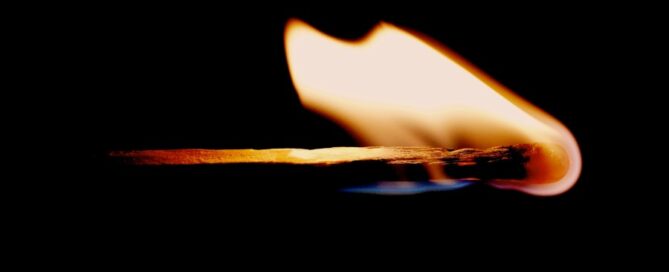 a close-up of a match