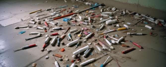 a group of objects on the floor