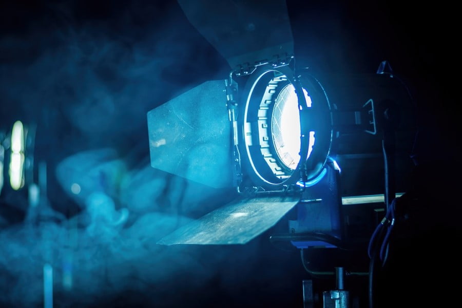 Spot a blue light with smoke