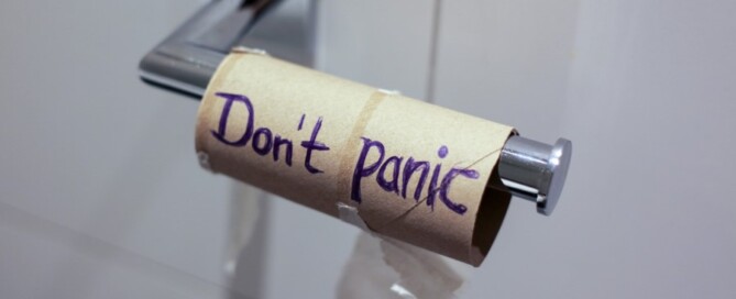 a toilet paper roll with a message on it
